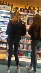 2 skinny teens in skintight jeans