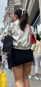Short skirt cheeks hanging out this petite Spanish lunchable