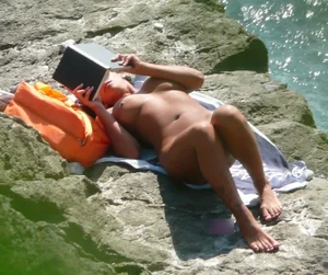Nude beach and topless girls
