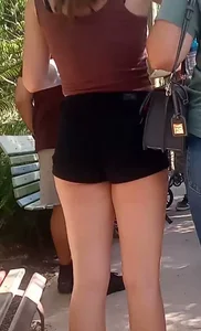 Tight Leggings And Small Shorts at Amusement  Park