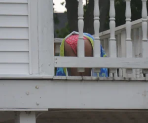 A hot teen neighbor in various bikinis
