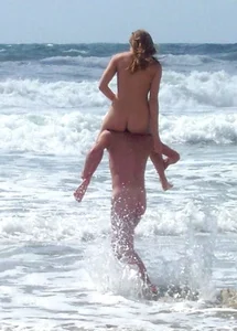 Nude beach and topless girls