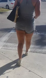 Fat, round ass Latina in tight dress