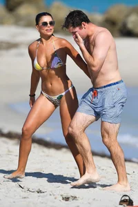 Brooks Nader looking sexy in a little bikini on a beach in Miami