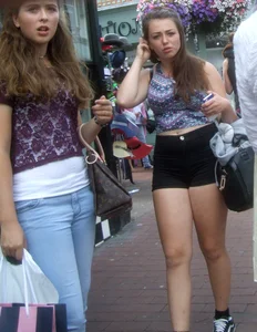 Various sexy teens in little shorts