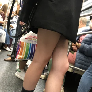 Sexy Slim Legs in Subway Train and on Escalator Creepshots Collection