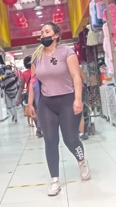 Sexy Latina in Black Leggings - can you see through?