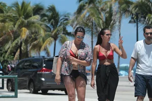More sexy girls in bikinis and thongs at Deerfield Beach in Florida