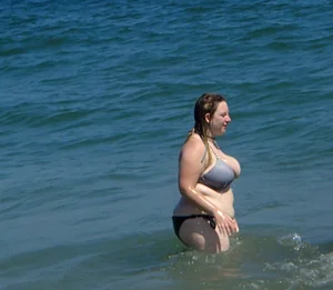 Busty bbw girl couldn’t contain huge boobs in bikini pt 2