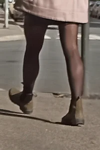 Nice Candid Milf's Legs in Black Pantyhose on the Street Creepshots Gallery