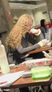 Curly Haired College Girl Loves To Only Wear Leggings Everyday