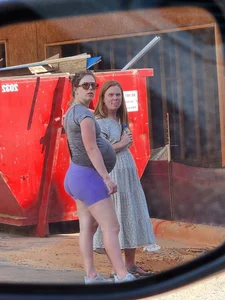 CAUGHT Pregnant Shorts Eating THICC PAWG