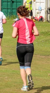 Candid track girls and runners