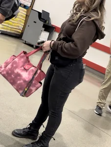 Blonde PAWG coworker stuffed in jeans