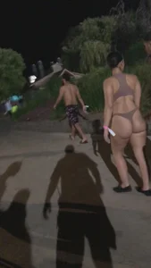 Party girls in bikinis, thongs and swimsuits