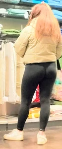Black Leggings close up in store