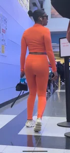 Black girl in orange