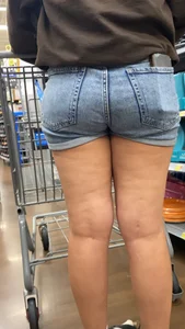 Cutie in shorts. Lil booty sits nicely
