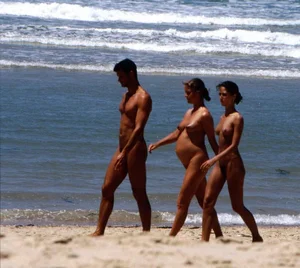 Nude beach and topless girls