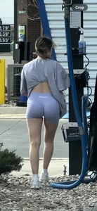 Diosafit spandex shorts on Latina girl @ car wash  Super nice booty!