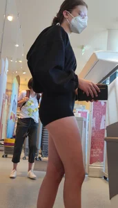 Teen butt in nike pro spandex shorts