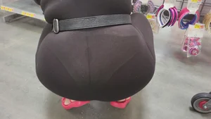 THICK Big Ass Latina Milf In See Through Black Leggings