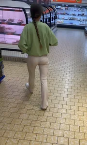 LIDL German Girl skinny ass VPL + face