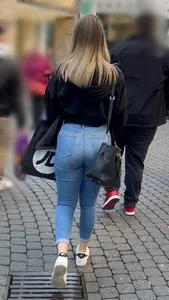Meaty jeans booty blonde teen
