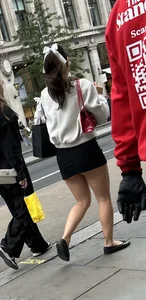 Short skirt cheeks hanging out this petite Spanish lunchable