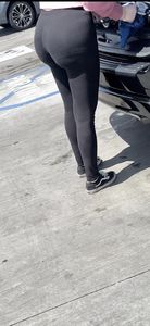 Fat donk see through black leggings Latina
