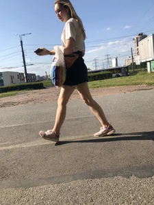 Cute Girl with Hot Legs in a Skirt Street Candid Gallery
