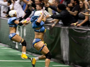 Sexy female football players with hot bodies