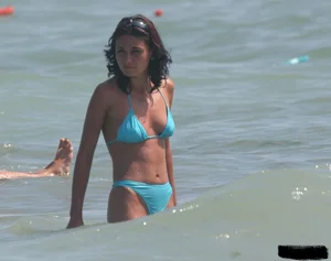 A bunch of sexy beach voyeur babes in bikinis, thongs and topless