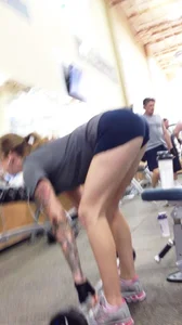 Skinny Girl Bending Over at the Gym Creepshot