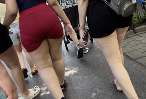 Waterpark Latina Donkey Butt Cheeks VPL swallows her Bathing Suit