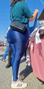 Massive Big ass latina in blue spandex [oc]