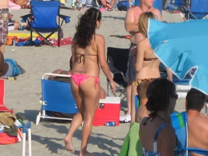 Mix of candid girls at the beach and in bikinis
