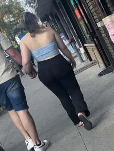 Thick Portuguese Baddie with a BBL in spandex flares