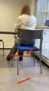 Candid Girl With a Sexy Butt in Tight Pants Sitting at a Desk Creepshot