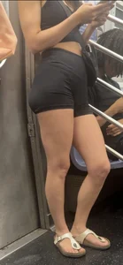 Gym shark baddie in booty shorts [OC]