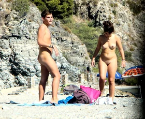 Nude beach and topless girls