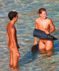 Nude beach and topless girls