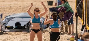 Beach volleyball babes in bikinis