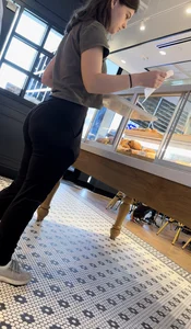 Lil pawg VPL at the bakery