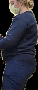 Blonde with fat ass in scrubs