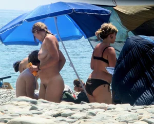 Nude beach and topless girls