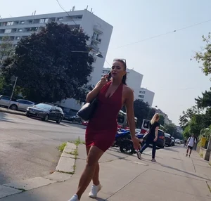 Lady in red