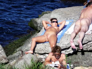 Nude beach and topless girls