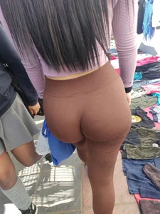 Delicious tiny gril in leggins with perfect ass