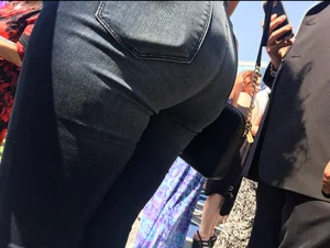 Fat ass in jeans :)